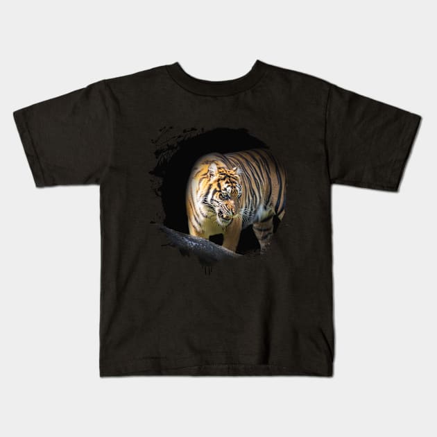 Tiger Animal Feline Wild Life Jungle Nature Freedom Travel Africa Kids T-Shirt by Cubebox